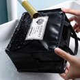 thumbnail image 4 of Bolsa de almacenamiento de cosméticos de viaje, bolsa de lavado impermeable de PU, linda bolsa de cosméticos para mujer, bolsa de almuerzo de gran capacidad, bolso de mano, 4 of 6