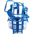 thumbnail image 5 of Wide Opening Large Professional Clear PVC Travel Makeup Artist Set Cosmetic Nails Beauty Transparent Vinyl Tool Organizer Work Beach Diaper Bag With 6 External Pockets & Strap (Blue), 5 of 7