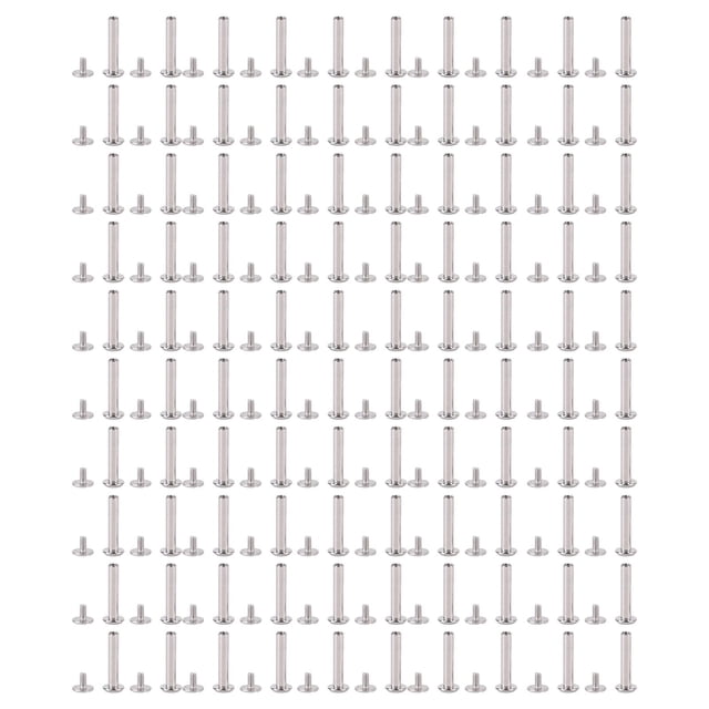 100 Paires de Rivets en Acier Inoxydable M2 - 3*15*6mm Tête Ronde Plate Douille Hexagonale Vis Mâle-Femelle, Fixations Durables pour Garde-Corps, Installation Rapide pour Structure Stable