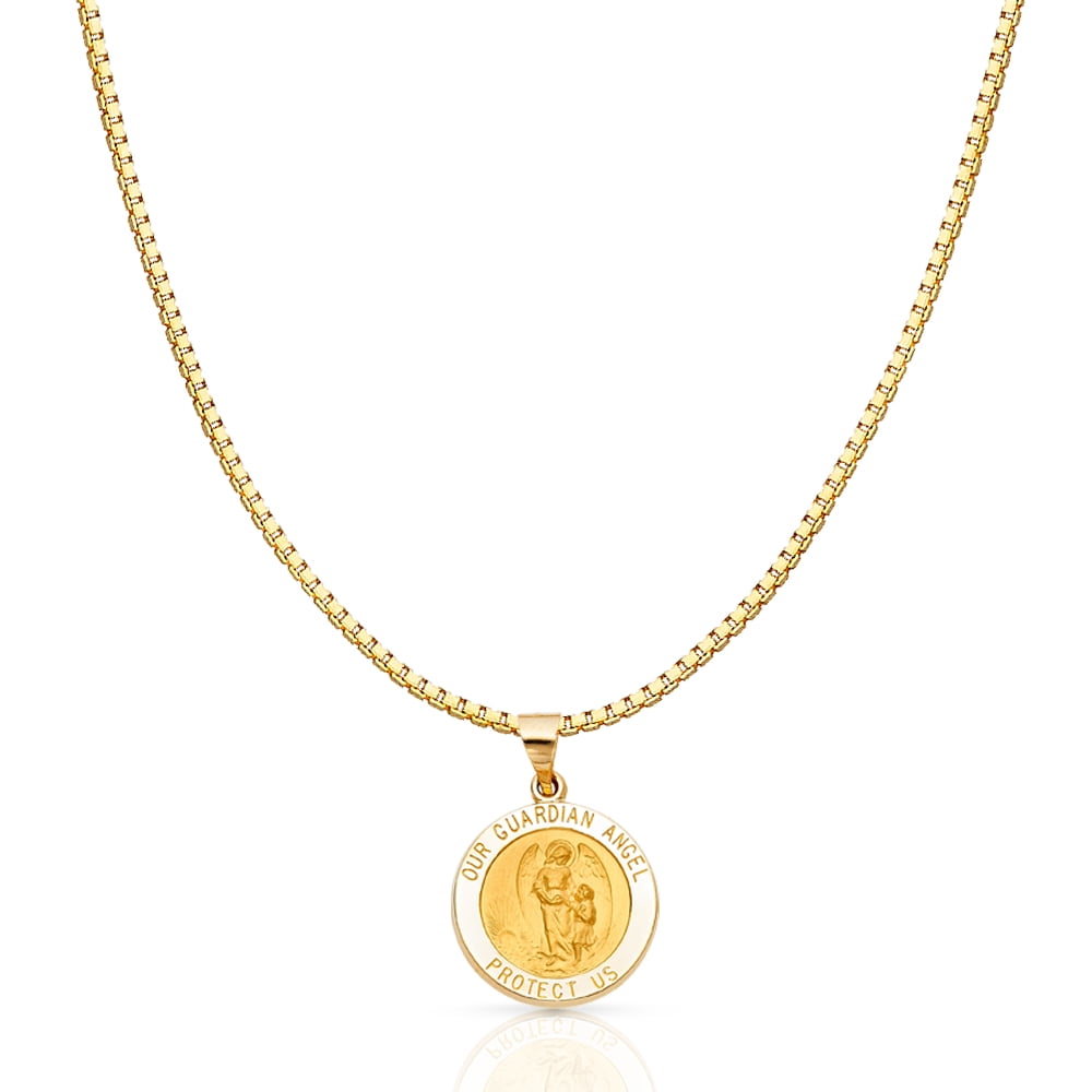 14K Yellow Gold Religious Angel Charm Pendant For Necklace or Chain 14K Yellow Gold Religious Angel Charm Pendant For Necklace or Chain