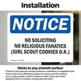thumbnail image 3 of (2 Pack) No Soliciting No Religious Fanatics (Girl OSHA Notice Sign, 3 of 7