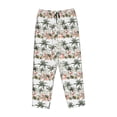 thumbnail image 4 of Xecao Flamingo Palm Trees Women's Straight Lounge Pajama Pants: The Epitome of Relaxed Sleepwear, 4 of 9
