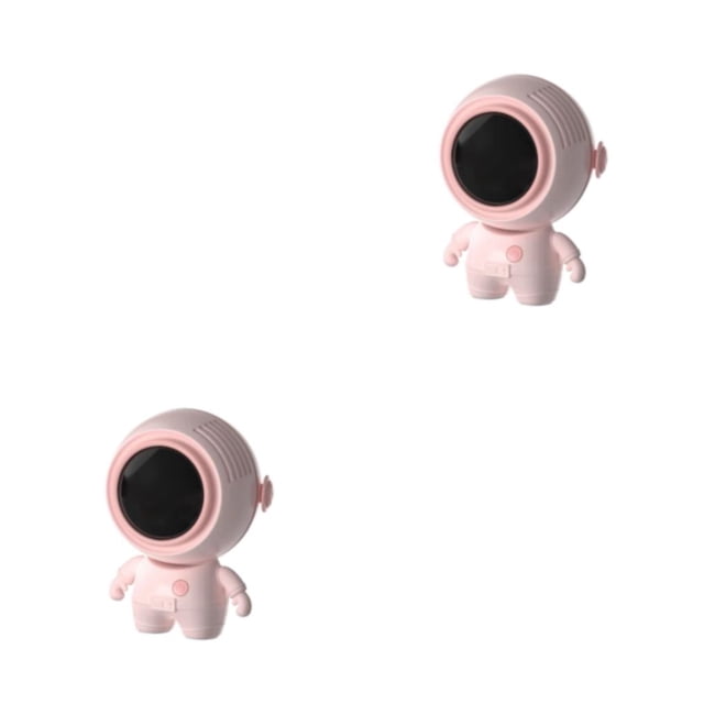 Kearding Astronaut Plastic Neck Hanging Fan Portable Brushless Quiet Cute Running 900mAh Motor for Camping Cooling Fans 2piezas