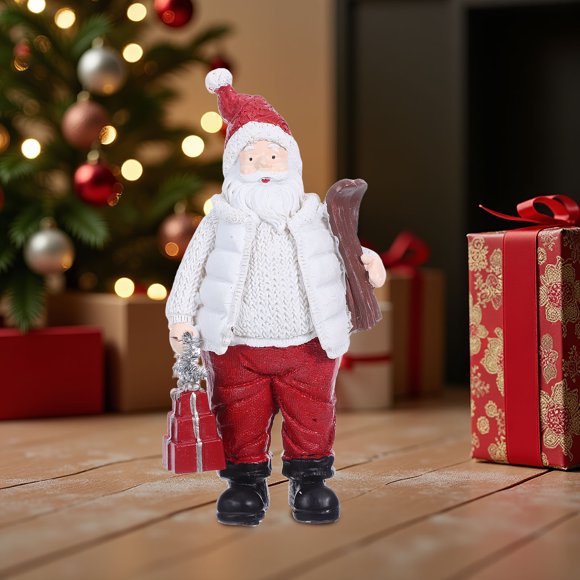 IFANLANDOR Christmas Collectible Figurine Resin Santa Claus Model Multi Color For Office Holiday Setup 1Pack