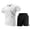 White, variant on Men’s Athletic Quick Dry Short Sleeve T-Shirt and Shorts Set Lightweight Breathable Sportswear for Fitness Running Training Gym Workout