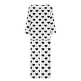 thumbnail image 3 of cfhntfmh Valentine's Outfits for Women Hearts Printed Crewneck Long Sleeve Basic Shirts Loose Lounge Pants Pajama Sets Sleepwear, 3 of 3
