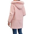 thumbnail image 4 of Aimik Womens Fashion Quilted Winter Coat Fluffy Hooded Puffer Jacket Warm Thick Padded Parka Outwear with Pockets for Everyday Wear, 4 of 5