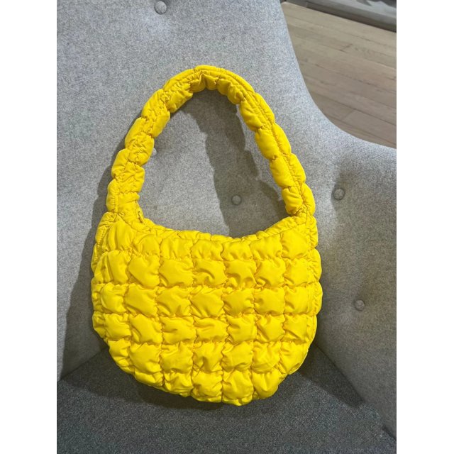 Bolso de nube plisado, moderno, para hombro, portátil, para hacer bolas de masa hervida, de gran capacidad, de algodón con plumón para debajo del brazo