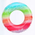 thumbnail image 4 of EeaseCA Thicken Plastic Rainbow Design Inflatable Swimming Ring Safety Aid Float Seat Ring Sports Accessory for Adults Children (270g, Rainbow Color), 4 of 7