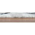 thumbnail image 2 of HR Modern Abstract Black and White Shag Area Rug - Luxurious Soft Plush Texture for Contemporary Home Decor, High Pile Floor Carpet, 2 of 5