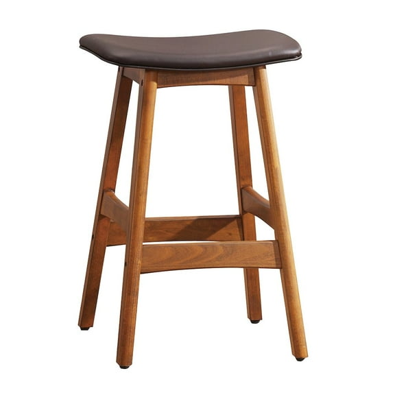 Lexicon Ride Faux Leather Counter Stool in Brown (Set of 2)