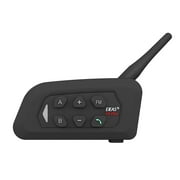 Motorcycle Bluetooth Intercom Support 4 Riders to Call and Listen to Music, Black