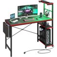 thumbnail image 1 of Bestier Bureau de Jeu à DEL de 44 Pouces avec Prises, Bureau d'Ordinateur avec Étagères de Rangement pour Adultes, 1 of 10