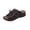 Black, variant on Women Summer Wide Width Wedge Slides Leather Platform Heels Fashion Bow Tie Decor Open Toe Sandals Walking Slippers Slip on Shoes Black Size 6.5