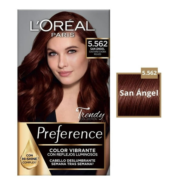 Tinte para cabello L'Oréal Preference 5.562 san ángel castaño caoba rojizo