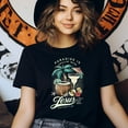 thumbnail image 3 of Paradise Is Chillin’ with Jesus T-Shirt – Matthew 11:28 Bible Verse Summer Tee, Forest Green, Size S, 3 of 6