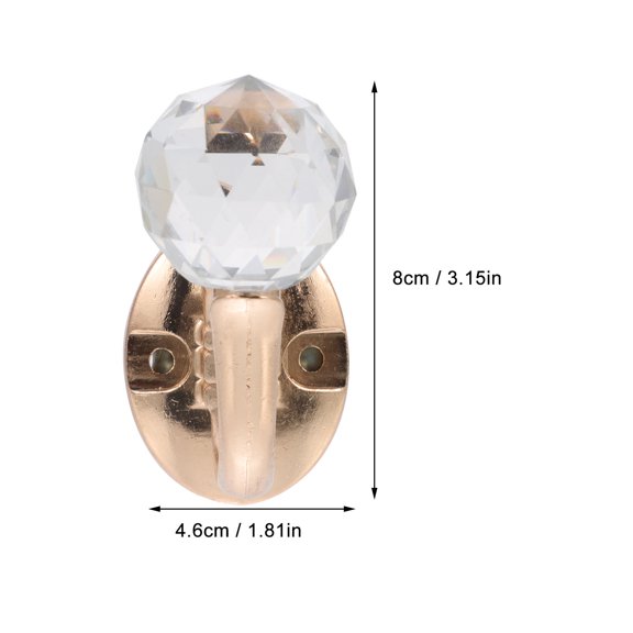 LEORX 2Pcs Crystal Shower Curtain Hooks for Bathroom Interior Designers