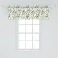 thumbnail image 2 of Ambesonne Sketch Window Valance, Hand Drawn Botany Motifs, 54" X 18", Dark Teal and Eggshell, 2 of 3