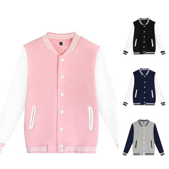 Ulitacool Boy Winter Coast Long Sleeve Button Thin Basic Color Matching Jacket Cardigan Top Little Boys Retro Tops Red