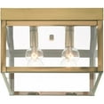 thumbnail image 4 of 10.5 inch 4 Light Antique Brass Outdoor Ceiling Light fixture with Clear Glass Shade, 4 of 6