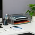 thumbnail image 3 of Mind Reader Stackable Paper Tray, Desktop Organizer, File Storage, Office, Metal, 2 Pcs., Black, 3 of 10