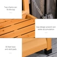 thumbnail image 4 of Yellow 50” Outdoor Wooden Storage Box Bench - Patio Deck Garden Storage Container with Ventilation & Weather-Resistant Finish - Backyard Seating & Tool Organizer, 4 of 7