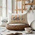 thumbnail image 3 of Fall Pillow Covers 12×20,2Pack Autumn Harvest Decorative Rectangular/Lumbar Pillowcases Hello Pumpkin Hello Fall Cushion Covers Farmhouse Holiday Decorations for Sofa/Couch/Porch(Beige), 3 of 6
