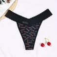 thumbnail image 2 of Gibobby Calzones de encaje para mujer Tanga de ropa interior de bikini con estampado de encaje a través de la cintura para mujer(Rojo,CH), 2 of 4