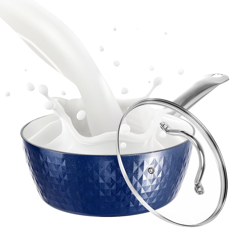 Private Jungle Induction Saucepan with Lid, 18cm/ 1.5L Milk Pan Non Stick Saucepan, Aluminum Ceramic Coating Cooking Pot - PFOA Free with Stainless Steel Handle, Suitable for All Hobs Types Private Jungle Induction Saucepan with Lid, 18cm/ 1.5L Milk Pan Non Stick Saucepan, Aluminum Ceramic Coating Cooking Pot - PFOA Free with Stainless Steel Handle, Suitable for All Hobs Types