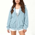 thumbnail image 5 of Girls Hoodies Sweatshirt Casual Long Sleeve Hooded Outwear Jackets with Pockets, 5 of 8