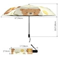 thumbnail image 3 of Cute Cartoon Bear and Lemon Compact Sun Umbrella Windproof Travel Umbrellas for Rain Strong Portable UV Protection, 3 of 8