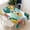 White-2, variant on Rectangular Tablecloth 60x84 Inch – Waterproof Polyester Printed Table Cover, Wrinkle Resistant, Washable for Kitchen & Dining, Tropical Jungle Theme