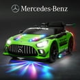 thumbnail image 3 of MUKIDY 12V Licensed Mercedes-Benz AMG GT3 Electric Ride on Car Toy for Toddler Kid w/ Remote Control, LED Lights, MP3 Player, Green, 3 of 7