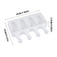 thumbnail image 3 of maxiaoxia DIY 4 Homemade Ice Cream Chocolate Candy With 20 Wooden Sticks Ice Pop Maker Molds, Silicone Popsicle Mold for Kids Adults, 3 of 5