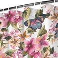 thumbnail image 4 of Waterproof Pioneer Shower Curtain 36x72 Inch Polyester Unique Colorful Floral Shower Curtain for Bathroom Hotel Home Decor with 7 Plastic Hooks, 4 of 5