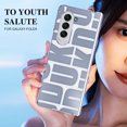 thumbnail image 6 of Allytechgroup Slim Case for Samsung Galaxy Z Fold 7, Shockproof Patterned Hinge Protection Plating Clear Hard PC Back Cover with Screen Protector for Galaxy Z Fold 7, Blue, 6 of 7