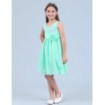 thumbnail image 2 of Yruioon Kids Girls Sleeveless Chiffon Ball Gown Prom Wedding Bridesmaid Birthday Evening Party Dress Turquoise 10, 2 of 7