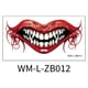 thumbnail image 1 of Pegatinas de pared 2023, nuevo maquillaje de broma de Halloween, pegatinas temporales de boca de payaso de terror de Halloween, kit temporal extraíble y realista, accesorios de maquillaje de Halloween, 1 of 2