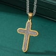 thumbnail image 4 of Metaljc Stainless Steel Cross Necklace for Men,  Religious Fashion Jewelry Gifts 24 In, 4 of 4