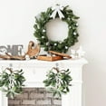 thumbnail image 6 of Artificial Mistletoe Wall Hanging Christmas Home Fireplace Interior Decoration Christmas Tree Accessories Hanging, Green #2, 6 of 7