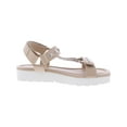 thumbnail image 2 of MARC FISHER Womens Beige Asymmetrical Studded Comfort Kizzy Square Toe Platform Slingback Sandal 9.5 M, 2 of 3