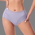 thumbnail image 2 of WRKEKC Seamless Underwear for Women Silk Blend High Elasticity Mid Waist Plus Size Breathable Mesh Butt Lifting Soft Triangle Panties, 2 of 6