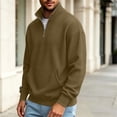 thumbnail image 6 of Bovxnpu Mens Long Sleeve Shirts Mock Neck Zip Up Knit with Pocket Tops, 6 of 9
