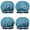 Cartoon Construction Vehicles, variant on Shower Caps,Cartoon Construction Vehicles Trees Waterproof Shower Cap for Women 4 Pieces,Double Reusable Hair Cover for Shower PEVA Elastic Stretch Hem