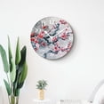 thumbnail image 4 of 12 Inch Wall Clock Battery Operated Silent Clock Decorative for Office, Kitchen, Outdoor, Living Room，Beautiful Blooming Branches Pattern attractive, 4 of 4