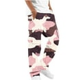 thumbnail image 3 of JURANMO Camo Pants for Men's Casual Elastic Waist Drawstring Jogger Sweatpants Camouflage Print Straight Leg Hiking Trousers with Pockets Pink S Ofertas de Hoy en Liquidación, 3 of 9