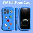 thumbnail image 5 of Case Designed for iPhone 16 Pro Max, Soft Flexible EVA Foam Material, Cute Pattern for Girls Boys Kids Drop Protective Lightweight Slim Shockproof Phone Cover for iPhone 16 Pro Max, Blue, 5 of 7