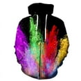 thumbnail image 1 of Sudadera con capucha de humo colorido para hombre, con estampado 3D, cremallera, chándales, chaquetas para hombre y mujer, ropa divertida con capucha para hombre., 1 of 6