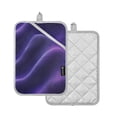 thumbnail image 2 of Two Pieces Of Square Heat Insulation Pad Oven Mitts 7x9.8 Inch Oven Microwave Kitchen Cooking Baking Pretty Purple Curve, 2 of 7