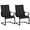 Black, variant on Costway Set of 2 Patio Chairs C-Spring Motion Chairs with Quick-drying & Breathable Fabric Gray